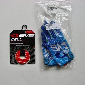EVS Sports Cell Motocross Gloves Blue Purple White Size Small Unisex